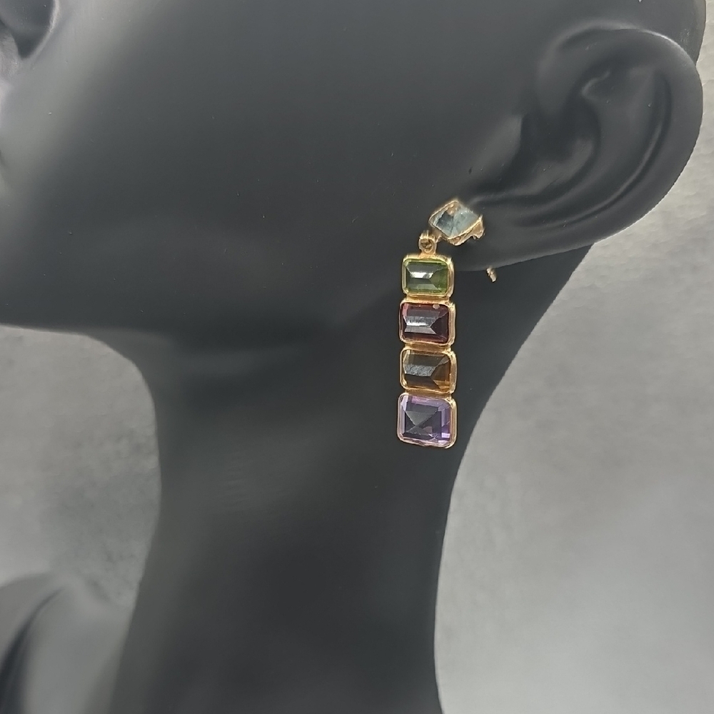 Elegant Multicolor Drop Earrings